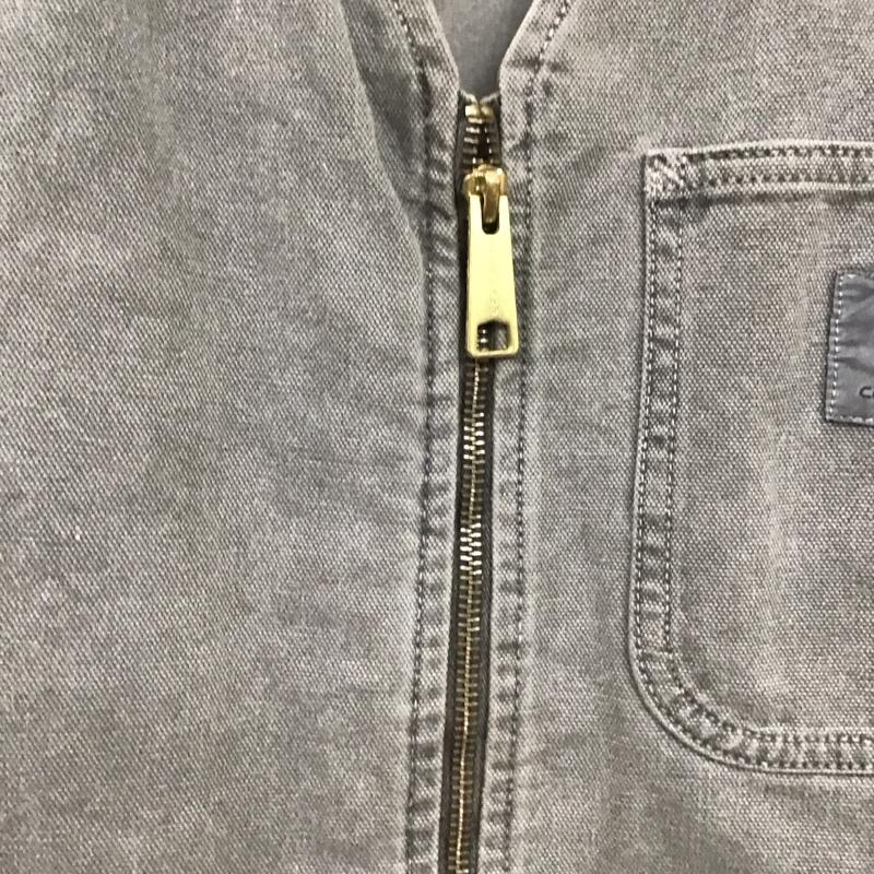 カーハート Carhartt ベスト ベスト ジップアップベスト ノースリーブカットソー アウター M ロゴ、文字 灰 / グレー /  メンズ USED 古着 中古 10151126