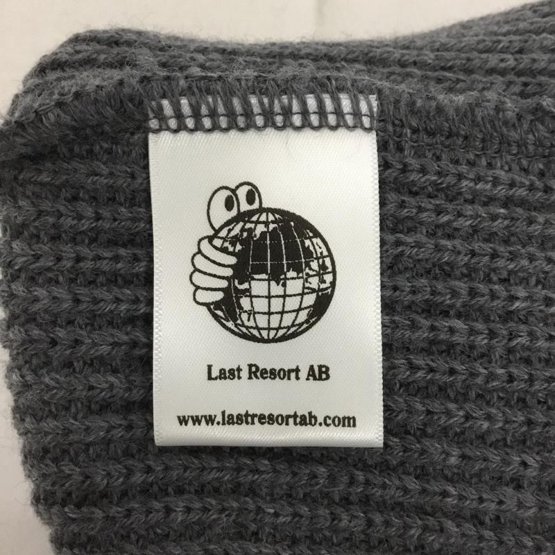 ラストリゾートエービー Last Resort AB 帽子 ニット帽 LR DOUBLE FOLD MERINO BEANIE ロゴ、文字 灰 / グレー /  メンズ USED 古着 中古 10131362