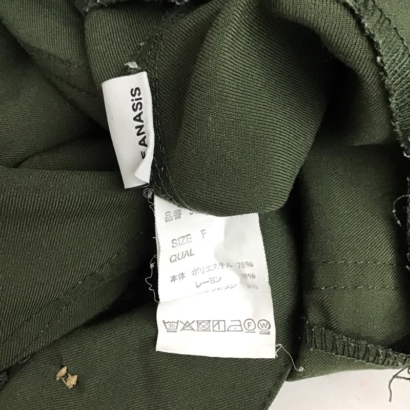 ジーナシス JEANASIS ボトムス ボトムス JS050347AK フロントボタンハイウエストパンツ FREE 無地 カーキ / カーキ /  レディース USED 古着 中古 10116326