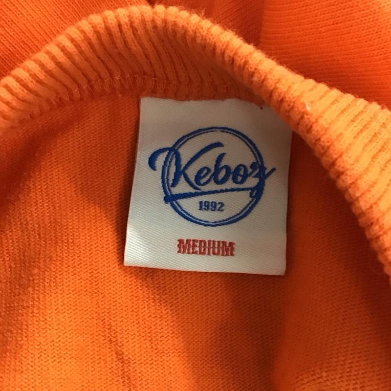 ケボズ KEBOZ カットソー 半袖 半袖カットソー プリントTシャツ クルーネックカットソー 半袖スウェット M ロゴ、文字 橙 / オレンジ /  メンズ USED 古着 中古 10119433