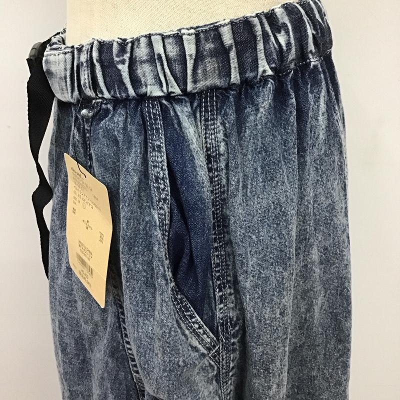 ニコアンド niko and... スカート ロングスカート ロングスカート フレアスカート カジュアルスカート L 無地 インディゴ / インディゴ /  レディース USED 古着 中古 10113071