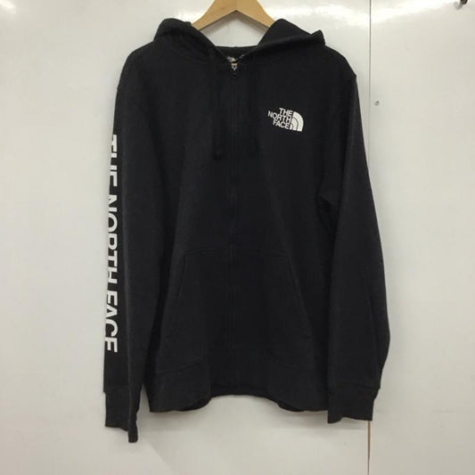 ザノースフェイス THE NORTH FACE パーカー 長袖 ジップアップパーカー 長袖パーカー カジュアルジャケット L ロゴ、文字 黒 / ブラック /  メンズ USED 古着 中古 10140823