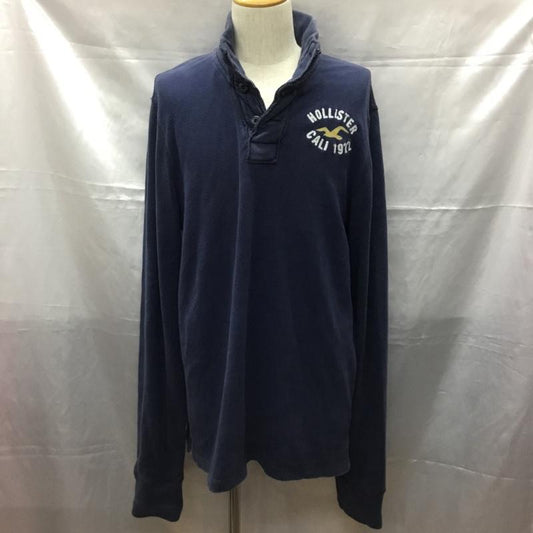 ホリスター Hollister トレーナー 長袖 スウェット XL ロゴ、文字 紺 / ネイビー /  メンズ USED 古着 中古 10109640