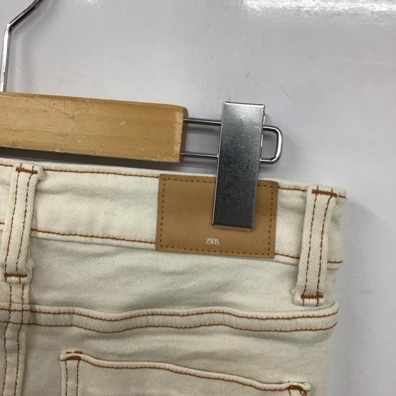 ザラ ZARA パンツ デニム、ジーンズ 34 無地 白 / ホワイト /  レディース USED 古着 中古 10129578