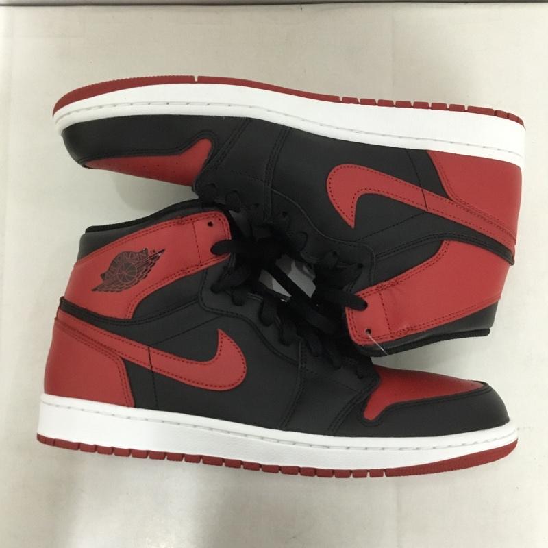 ナイキ NIKE スニーカー スニーカー 555088-023 AIR JORDAN 1 RETRO HIGH OG 28.5cm 箱有 28.5cm ロゴ、文字 黒 / ブラック / X 赤 / レッド /  メンズ USED 古着 中古 10140398