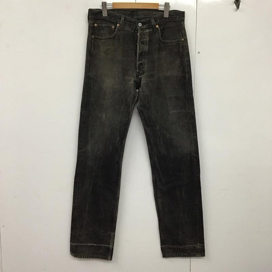 リーバイス Levi s パンツ デニム、ジーンズ デニムパンツ ワイドパンツ カジュアルパンツ 33インチ 無地 黒 / ブラック /  メンズ USED 古着 中古 10140885