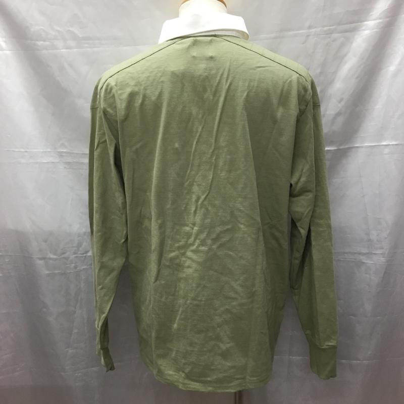 ニューバランス New Balance ポロシャツ 長袖 mt33545 ロングスリーブポロシャツ カラーカットソー 長袖ポロシャツ XL ロゴ、文字 カーキ / カーキ /  メンズ USED 古着 中古 10111922