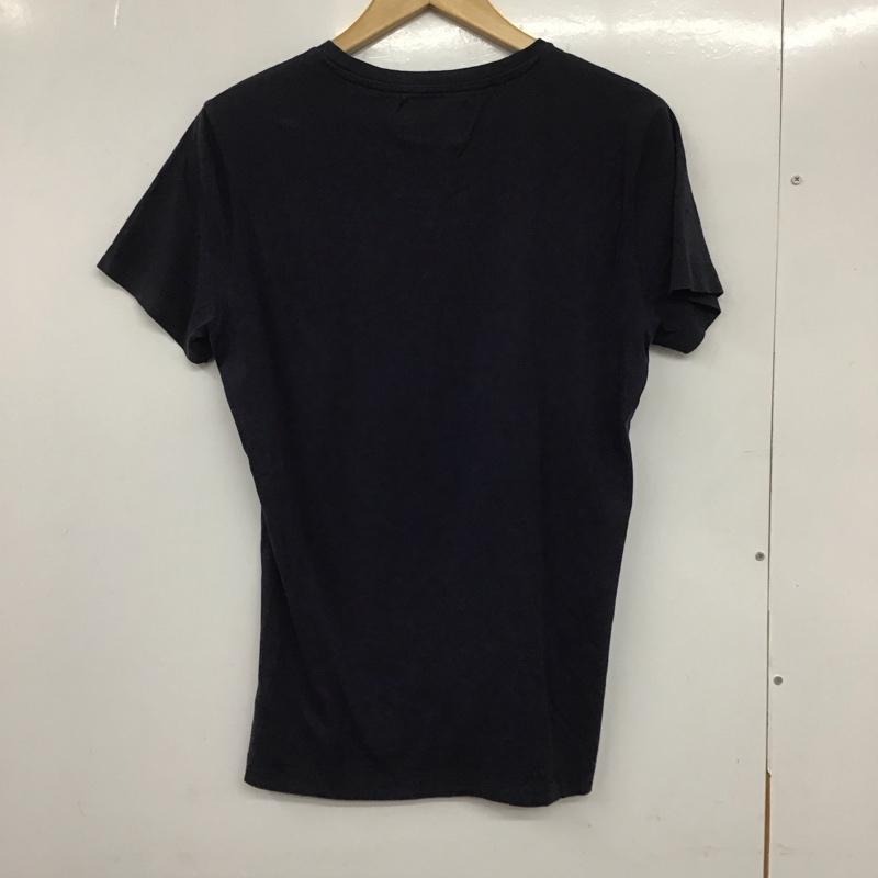 カルヴァン クライン ジーンズ Calvin Klein Jeans Tシャツ 長袖 半袖カットソー プリントTシャツ クルーネックカットソー S ロゴ、文字 紺 / ネイビー /  メンズ USED 古着 中古 10132796