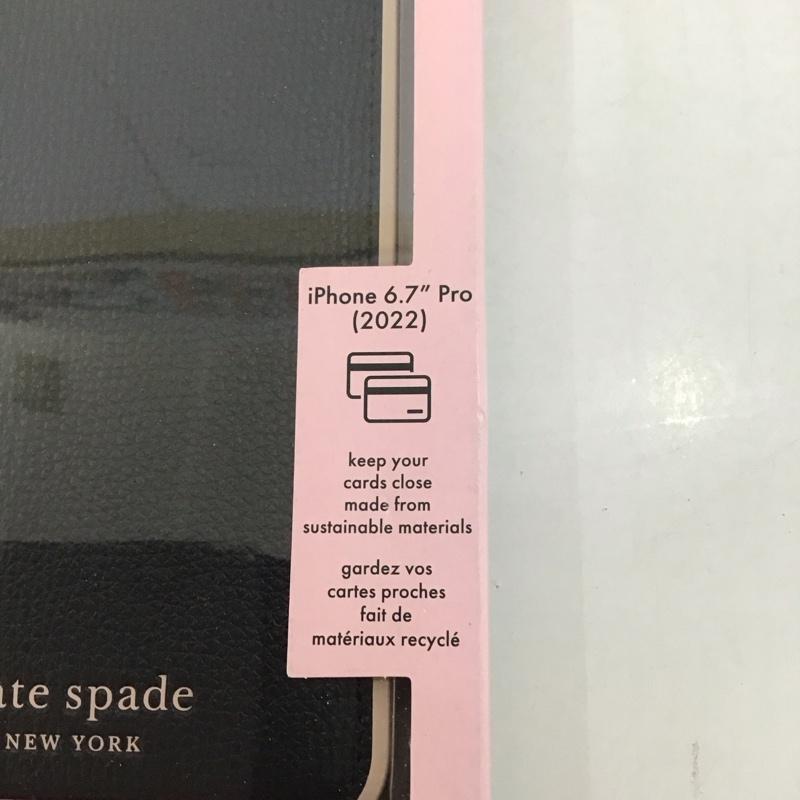 ケイトスペード Kate Spade ファッション小物 ファッション小物 KSIPH-257-BPLVM iPhone14ProMax ケース 手帳型 iPhoneケース 無地 黒 / ブラック /  レディース USED 古着 中古 10124369