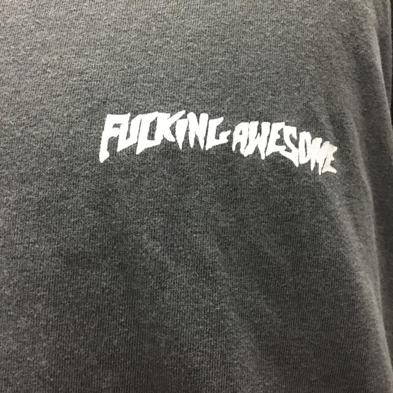 ファッキンオーサム FUCKING AWESOME Tシャツ 半袖 半袖カットソー プリントTシャツ クルーネックカットソー XL ロゴ、文字 黒 / ブラック /  メンズ USED 古着 中古 10116724