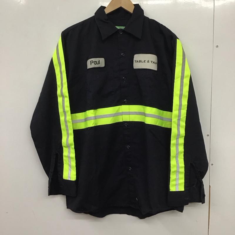 レッドキャップ RED KAP シャツ、ブラウス 長袖 長袖シャツ カラーシャツ 古着 L ロゴ、文字 紺 / ネイビー /  メンズ USED 古着 中古 10139301