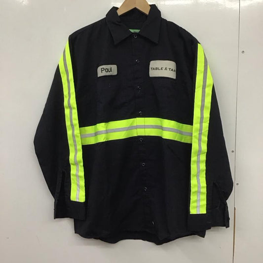 レッドキャップ RED KAP シャツ、ブラウス 長袖 長袖シャツ カラーシャツ 古着 L ロゴ、文字 紺 / ネイビー /  メンズ USED 古着 中古 10139301