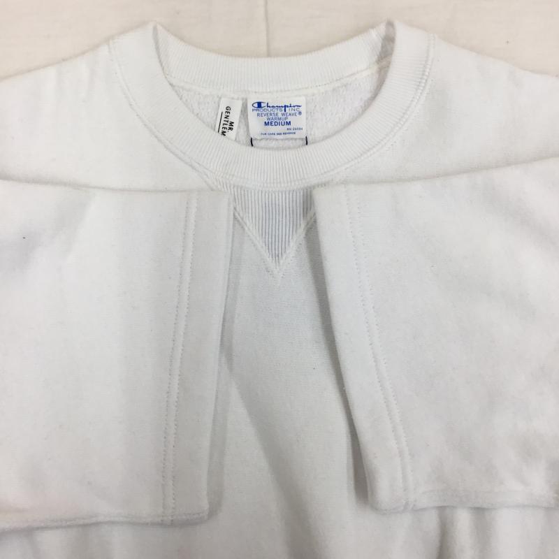チャンピオン Champion トレーナー 半袖 M 無地 白 / ホワイト /  メンズ USED 古着 中古 10140935