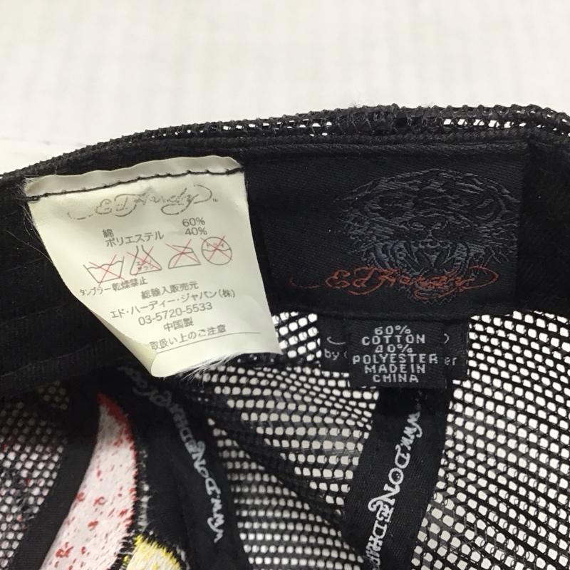 エドハーディー Ed Hardy 帽子 キャップ メッシュキャップ 刺繍 黒 / ブラック /  メンズ USED 古着 中古 10116454