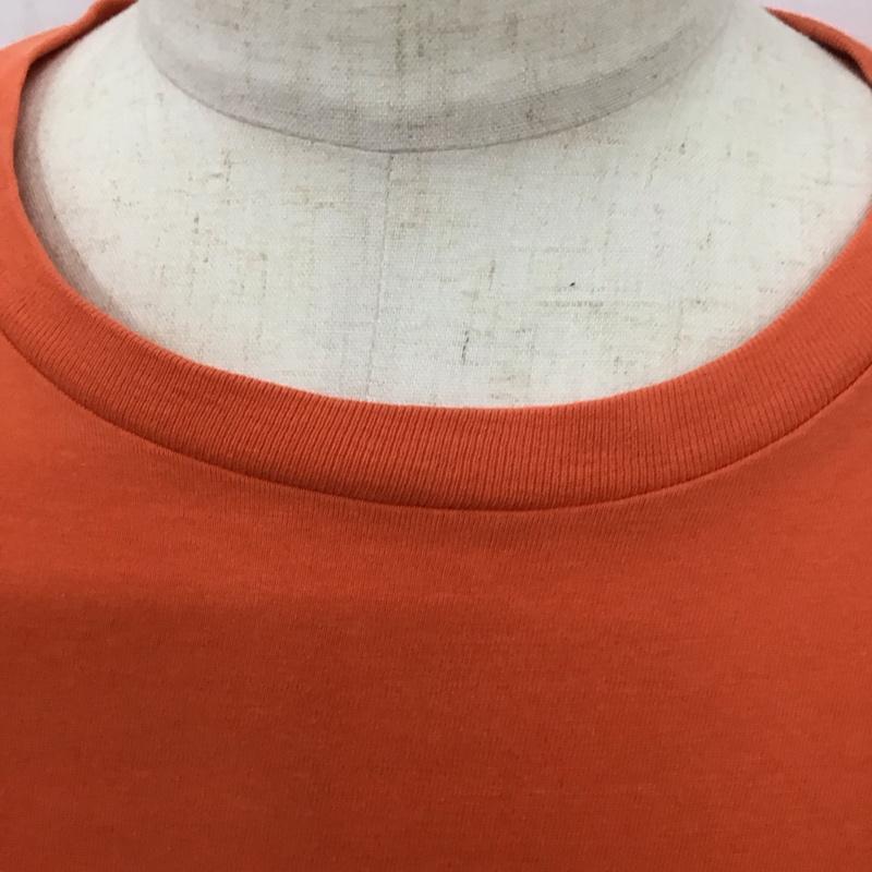 カーハート Carhartt カットソー 長袖 長袖カットソー クルーネックカットソー ロングスリーブカットソー プリントTシャツ XL ロゴ、文字 橙 / オレンジ /  メンズ USED 古着 中古 10112755