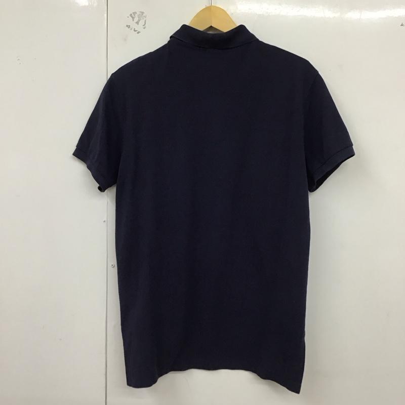 ポロバイラルフローレン Polo by RALPH LAUREN ポロシャツ 半袖 半袖ポロシャツ 半袖カットソー カラーシャツ M ロゴ、文字 紺 / ネイビー /  メンズ USED 古着 中古 10130054