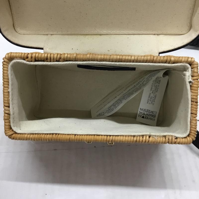 ザラ ZARA ハンドバッグ ハンドバッグ 6357 711 202 カゴ ショルダー 2WAY 無地 黒 / ブラック / X ベージュ / ベージュ /  レディース USED 古着 中古 10117638