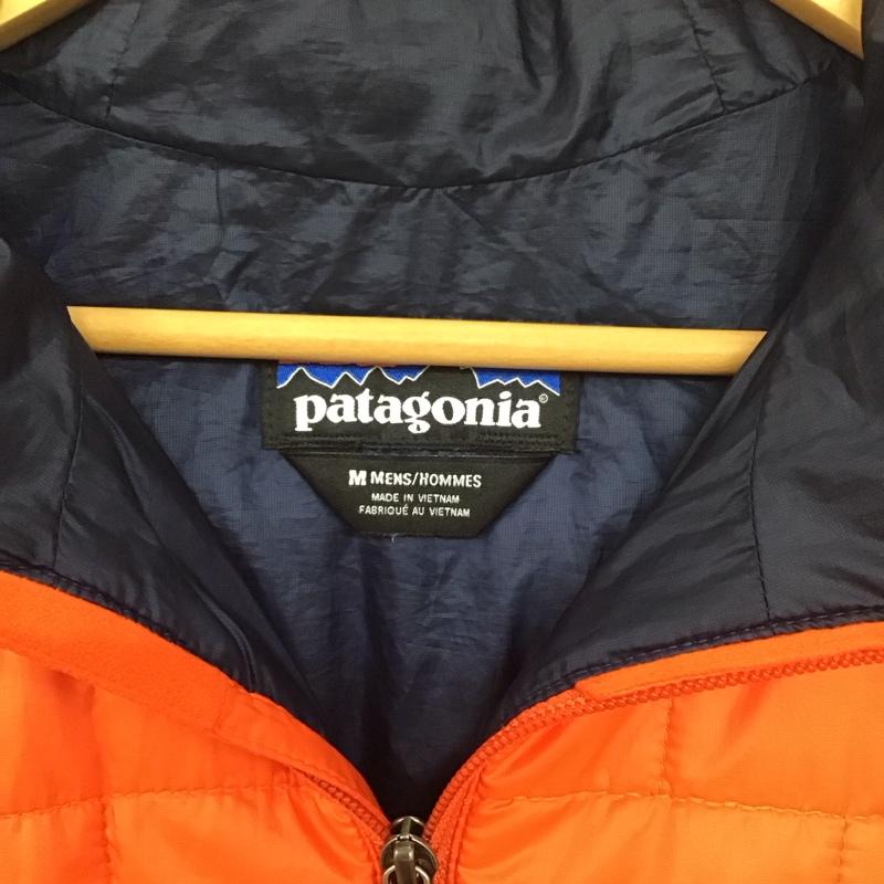 パタゴニア patagonia ジャケット、上着 ジャンパー、ブルゾン 84222 ナノパフフーディ ジップアップジャケット ダウンジャケット アウター M ロゴ、文字 橙 / オレンジ /  メンズ USED 古着 中古 10138421