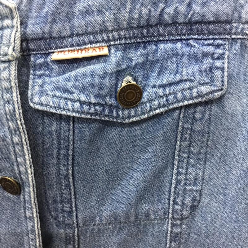 古着 USED ワンピース ひざ丈スカート ノースリーブワンピース ロングワンピース フレアワンピース デニムワンピース ロゴ、文字 インディゴ / インディゴ /  レディース USED 古着 中古 10113395