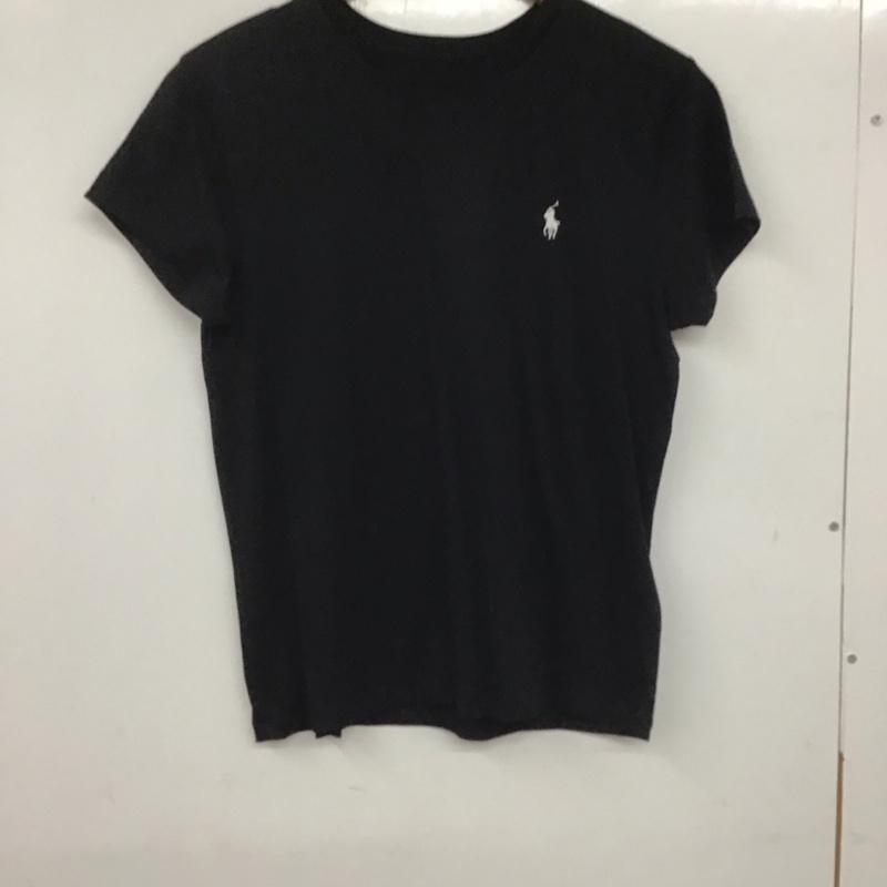 ポロラルフローレン POLO RALPH LAUREN Tシャツ 半袖 半袖カットソー プリントTシャツ クルーネックカットソー M ロゴ、文字 黒 / ブラック /  レディース USED 古着 中古 10138835