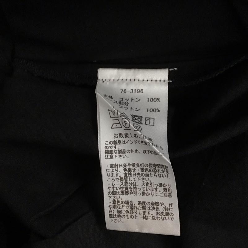 トラッゾドンナ Torrazzo Donna ワンピース ロングスカート 76-3196 Vネック 長袖 コットン タグ付き M 無地 黒 / ブラック /  レディース USED 古着 中古 10123234