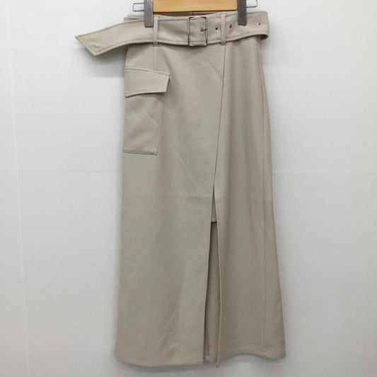 ムルーア MURUA スカート ロングスカート 1 無地 ベージュ / ベージュ /  レディース USED 古着 中古 10134757