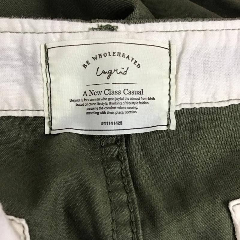アングリッド Ungrid パンツ ワークパンツ、ペインターパンツ 111840713601-02 ウォッシュベイカーパンツ S 無地 カーキ / カーキ /  レディース USED 古着 中古 10120592