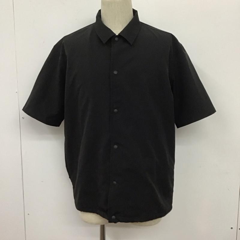ナノユニバース nano・universe シャツ、ブラウス 半袖 668-0121001 SHELTECH レギュラーカラー M 無地 黒 / ブラック /  メンズ USED 古着 中古 10107929