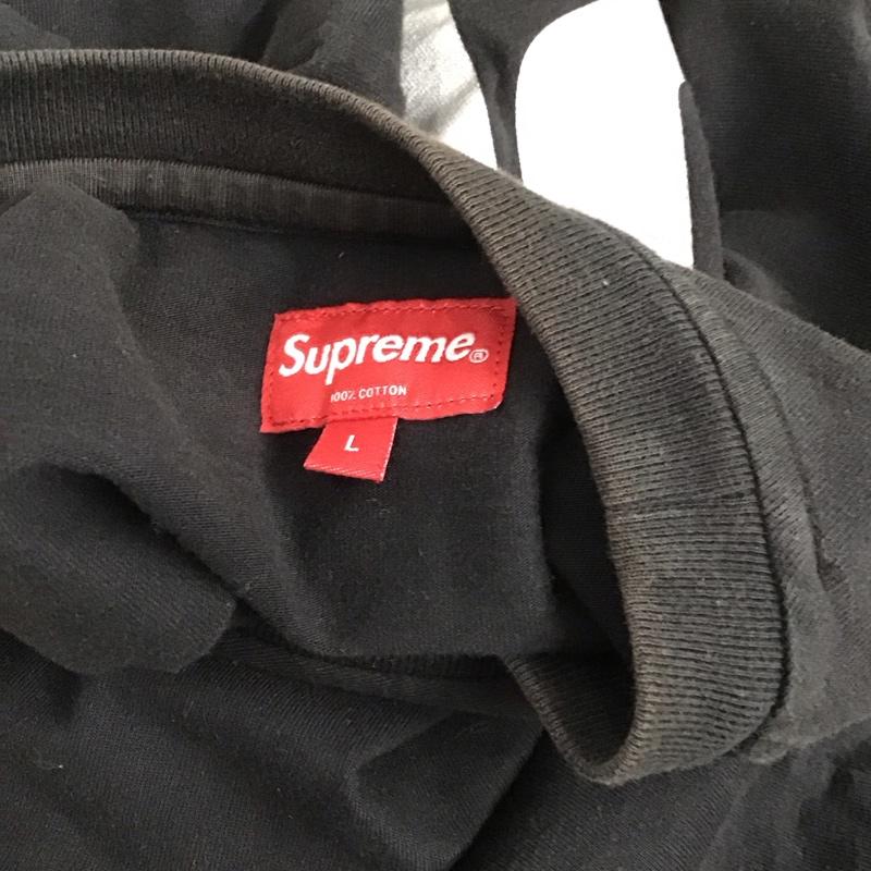 シュプリーム Supreme カットソー 長袖 19aw TrademarkLSTop 長袖カットソー 無地カットソー クルーネック L 無地 黒 / ブラック /  メンズ USED 古着 中古 10126718