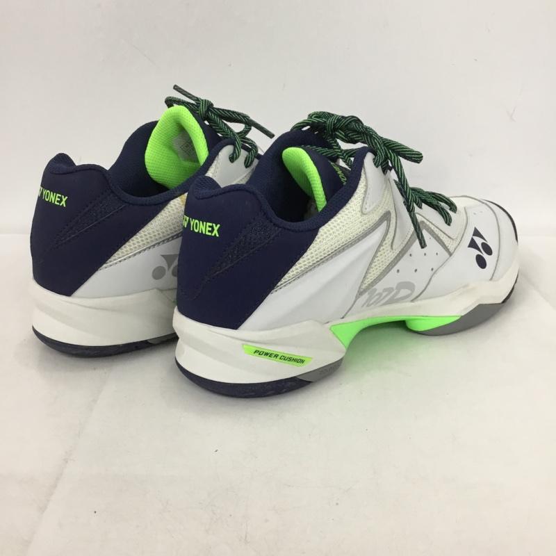 ヨネックス YONEX スニーカー スニーカー SHT107D テニスシューズ パワークッション 107D 27.5cm 箱有 27.5cm ロゴ、文字 白 / ホワイト / X 紺 / ネイビー / X 薄緑 / ライトグリーン /  メンズ USED 古着 中古 10149911