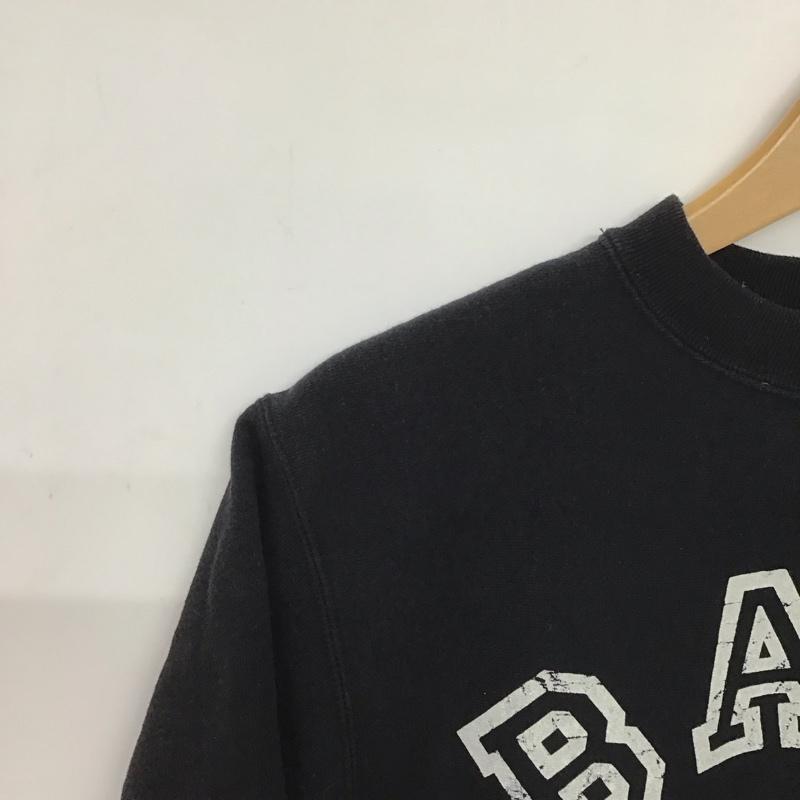 アベイシングエイプ A BATHING APE トレーナー 長袖 長袖トレーナー スウェット クルーネック プルオーバー XS ロゴ、文字 黒 / ブラック /  メンズ USED 古着 中古 10148215