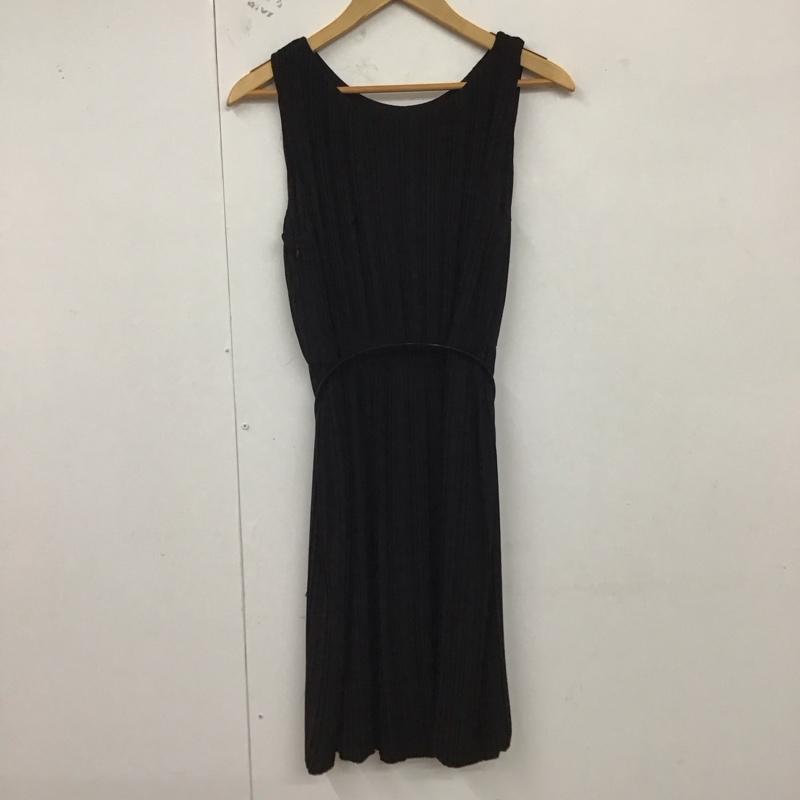 セオリーリュクス theory luxe ワンピース ひざ丈スカート 40 無地 黒 / ブラック /  レディース USED 古着 中古 10129284