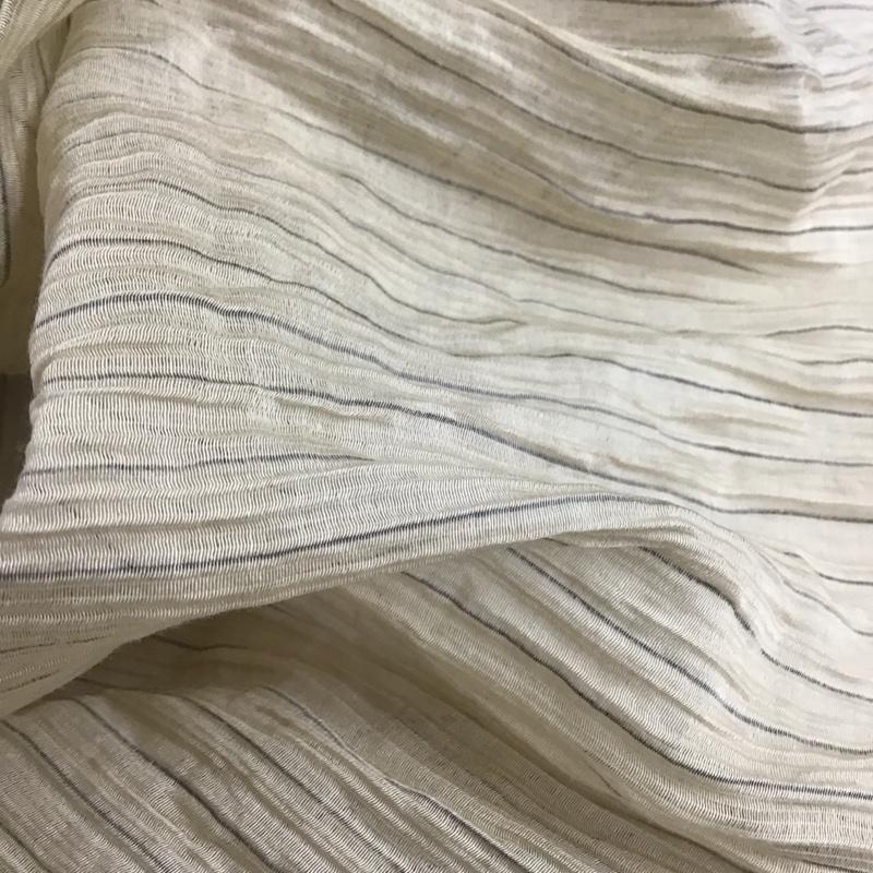 ディスコート Discoat シャツ、ブラウス 長袖 DCZ1051404A0014 シアーストライプシャツ FREE ストライプ ベージュ / ベージュ / X 黒 / ブラック /  レディース USED 古着 中古 10144131