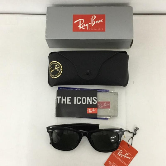 レイバン Ray-Ban めがね・サングラス サングラス RB2140-F WAYFARER カラーレンズ ケース付き ロゴ、文字 黒 / ブラック /  メンズ USED 古着 中古 10129415