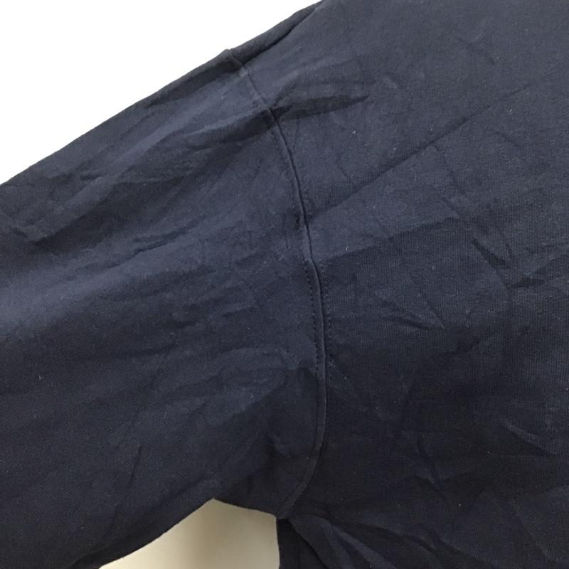 チャンピオン Champion カットソー 長袖 長袖カットソー クルーネックカットソー ロングスリーブカットソー プリントTシャツ XXL ロゴ、文字 紺 / ネイビー /  メンズ USED 古着 中古 10118256