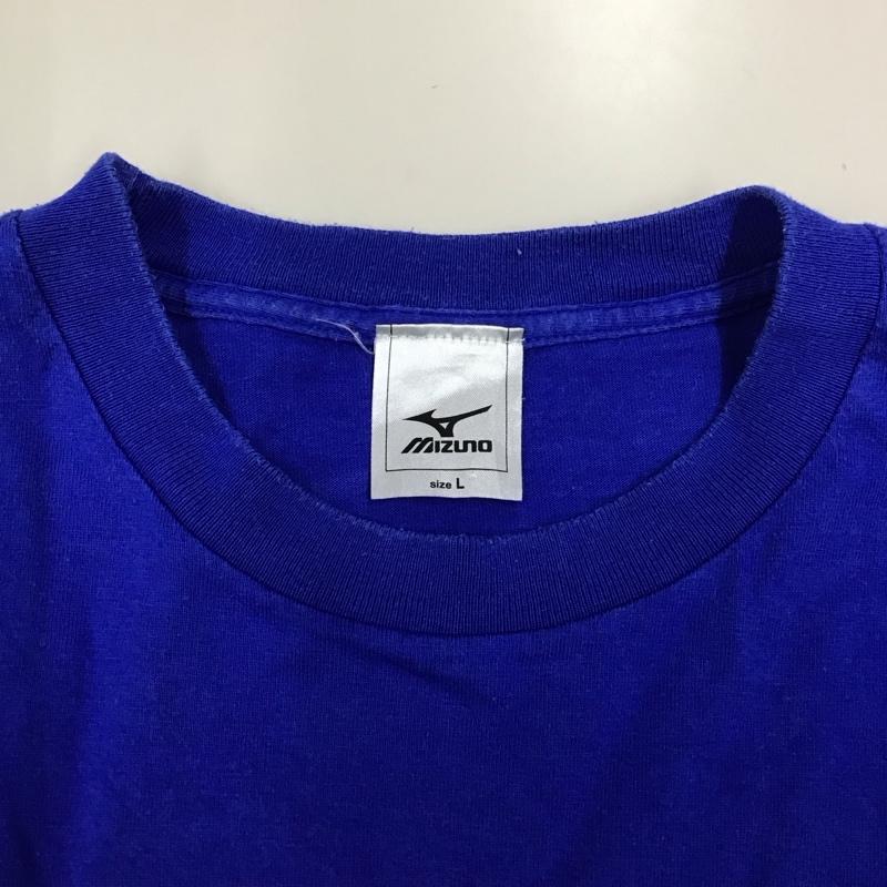 ミズノ MIZUNO Tシャツ 半袖 A60TF-227 クルーネック L ロゴ、文字 青 / ブルー /  メンズ USED 古着 中古 10117065