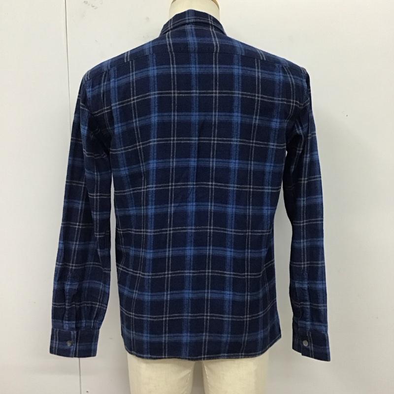 オールドジョーアンドコー OLDJOE&CO. シャツ、ブラウス 長袖 コットン 日本製 ワークシャツ チェック 青 / ブルー / X 紺 / ネイビー /  メンズ USED 古着 中古 10121312