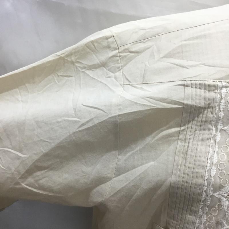 古着 USED シャツ、ブラウス 半袖 L 無地 ベージュ / ベージュ /  メンズ USED 古着 中古 10106296