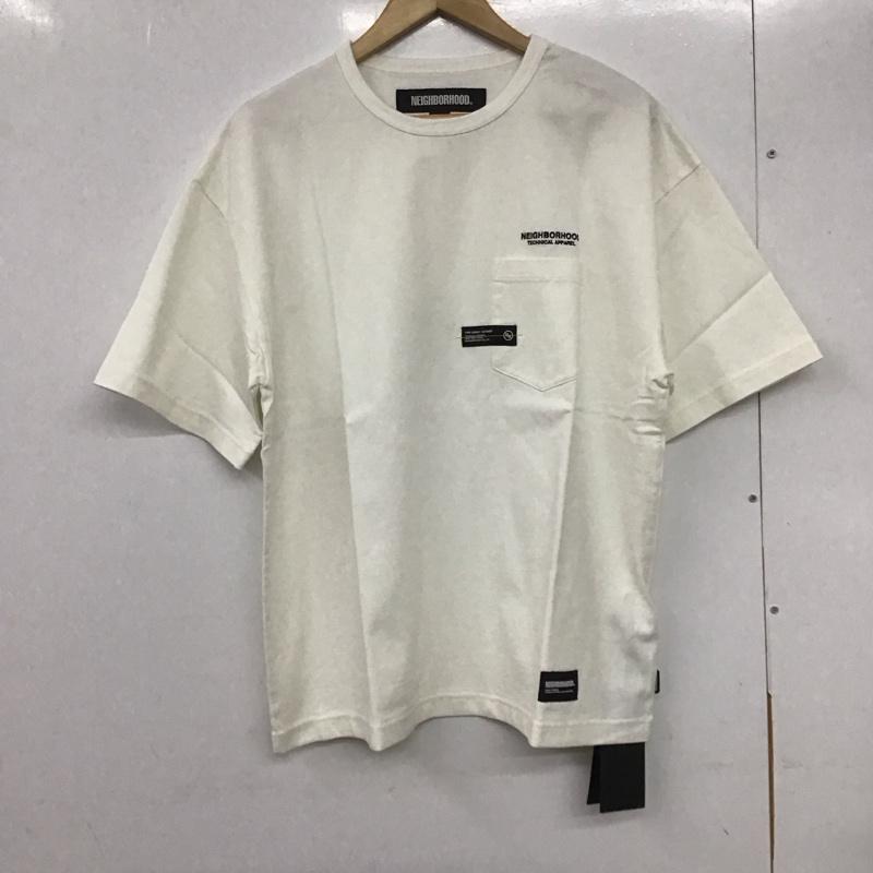 ネイバーフッド NEIGHBORHOOD Tシャツ 半袖 241fpnh-csm06 長袖Tシャツ クルーネックカットソー M ロゴ、文字 白 / ホワイト /  メンズ USED 古着 中古 10132288