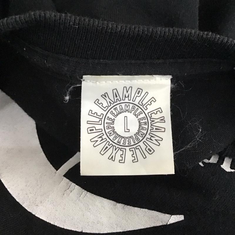イグザンプル EXAMPLE Tシャツ 半袖 半袖カットソー プリントTシャツ クルーネックカットソー L ロゴ、文字 黒 / ブラック /  メンズ USED 古着 中古 10119533