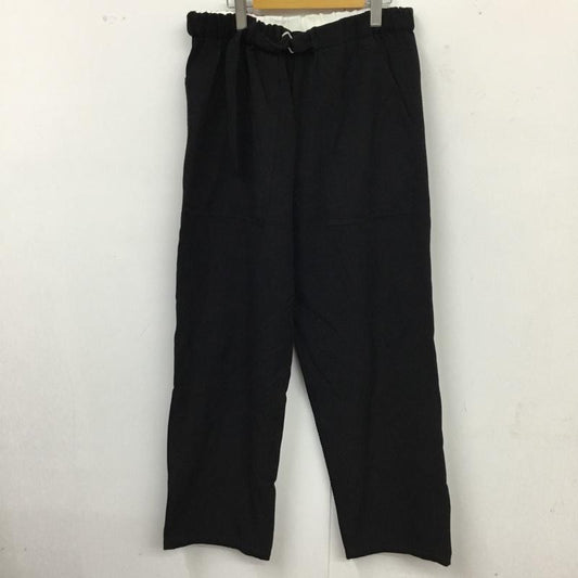グラフペーパー Graphpaper パンツ ワークパンツ、ペインターパンツ gm203-40053 WOOLKERSEYBELTEDBAKERPANTS ワイドパンツ 2 無地 黒 / ブラック /  メンズ USED 古着 中古 10116606