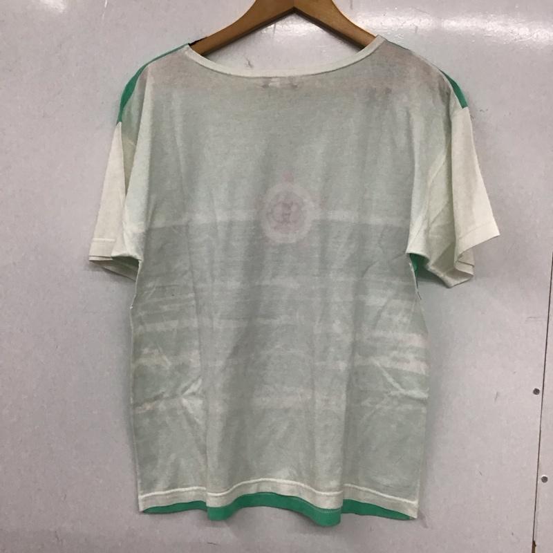 グッチ GUCCI Tシャツ 半袖 クルーネック S ロゴ、文字 白 / ホワイト / X 緑 / グリーン /  レディース USED 古着 中古 10139153