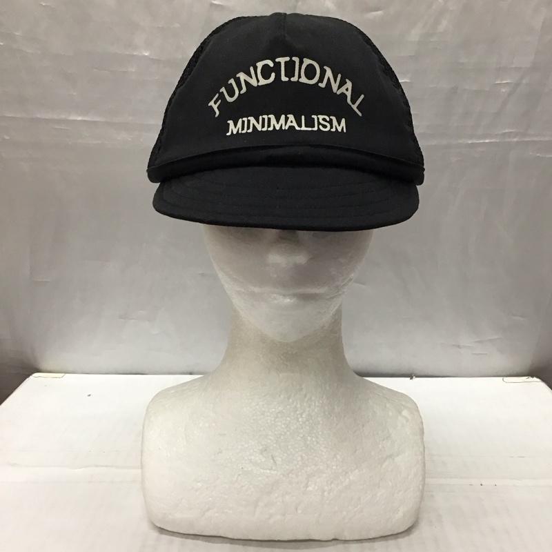 コンフィー comfy 帽子 キャップ ダブルフェイス メッシュ ロゴ、文字 黒 / ブラック /  メンズ USED 古着 中古 10116990