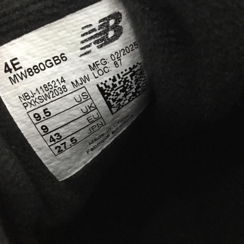 ニューバランス New Balance スニーカー スニーカー MW880GB6 GORE-TEX FRESH FOAM 27.5cm 箱有 27.5cm ロゴ、文字 黒 / ブラック /  メンズ USED 古着 中古 10145442
