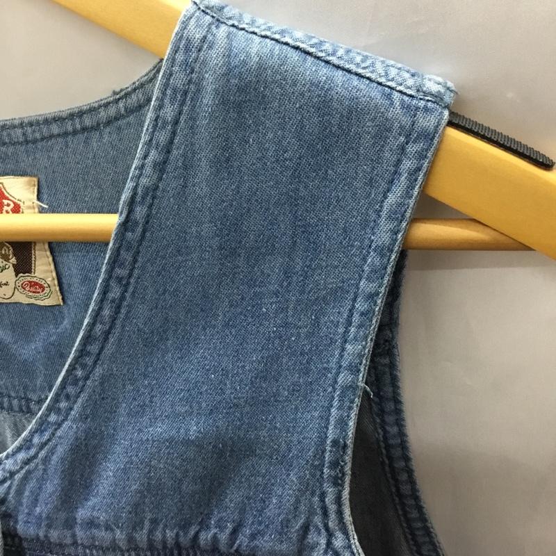 古着 USED ワンピース ひざ丈スカート ノースリーブワンピース ロングワンピース フレアワンピース デニムワンピース ロゴ、文字 インディゴ / インディゴ /  レディース USED 古着 中古 10113395