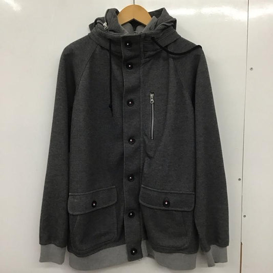 ビームス ハート BEAMS HEART パーカー 長袖 ジップアップパーカー 長袖パーカー カジュアルジャケット L 無地 灰 / グレー /  メンズ USED 古着 中古 10139276