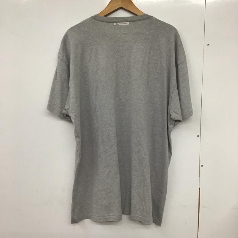 パパス PAPAS カットソー 半袖 半袖カットソー ヘンリーネックカットソー プリントTシャツ LL ロゴ、文字 灰 / グレー /  メンズ USED 古着 中古 10132384