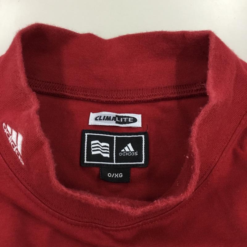 アディダス adidas Tシャツ 半袖 半袖カットソー プリントTシャツ スタンドネックカットソー 0 ロゴ、文字 えんじ / ワインレッド /  メンズ USED 古着 中古 10113291