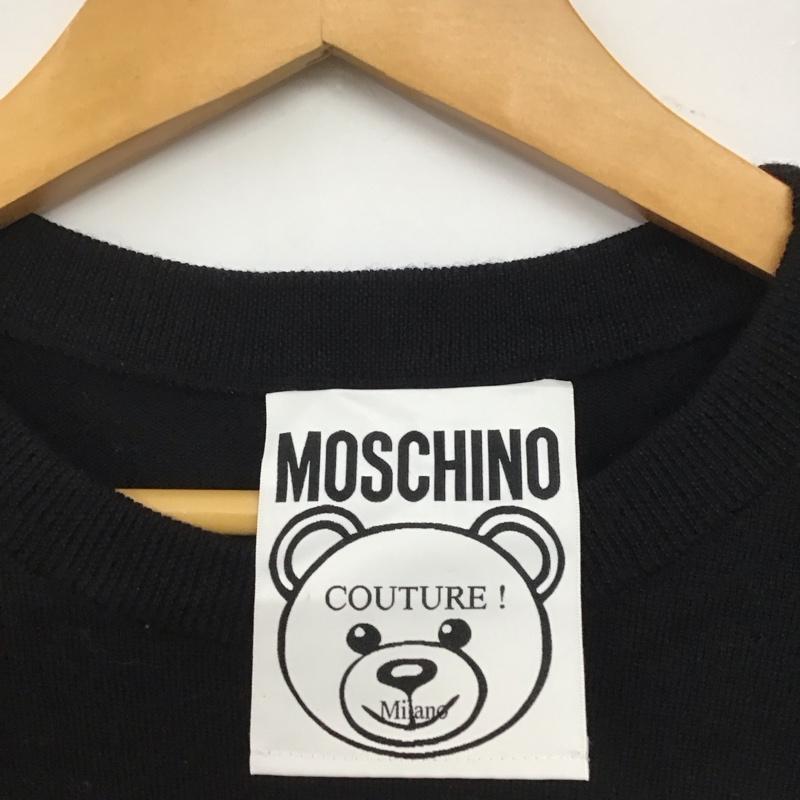 モスキーノ MOSCHINO ニット、セーター 長袖 layboy Toy Bear セーター 無地 黒 / ブラック /  メンズ USED 古着 中古 10142256
