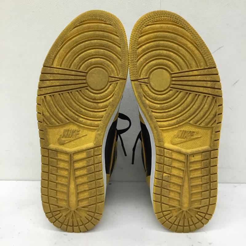 ナイキ NIKE スニーカー スニーカー 555088-701 Air Jordan 1 High OG Pollen 27.0cm ロゴ、文字 黒 / ブラック / X 黄 / イエロー /  メンズ USED 古着 中古 10142847